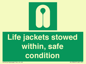 Life jackets stowed within